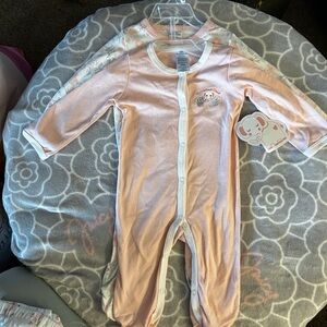 Pink Elephant onesies footed pajamas